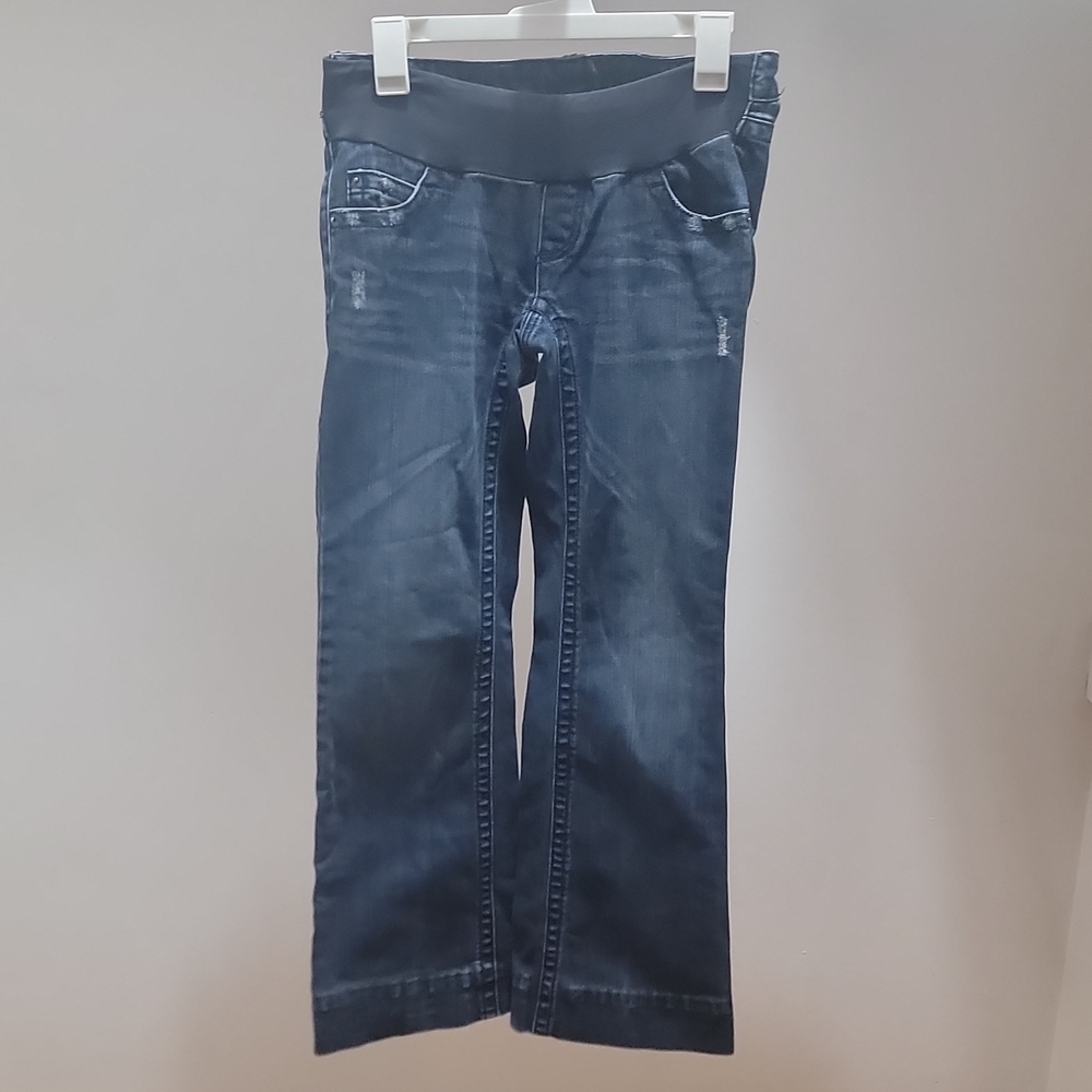A Pea in the Pod Navy Flare Maternity Jeans